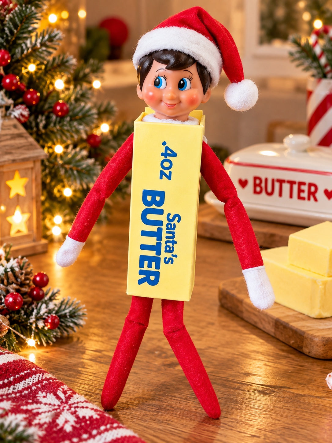 Yellow butter elf costume