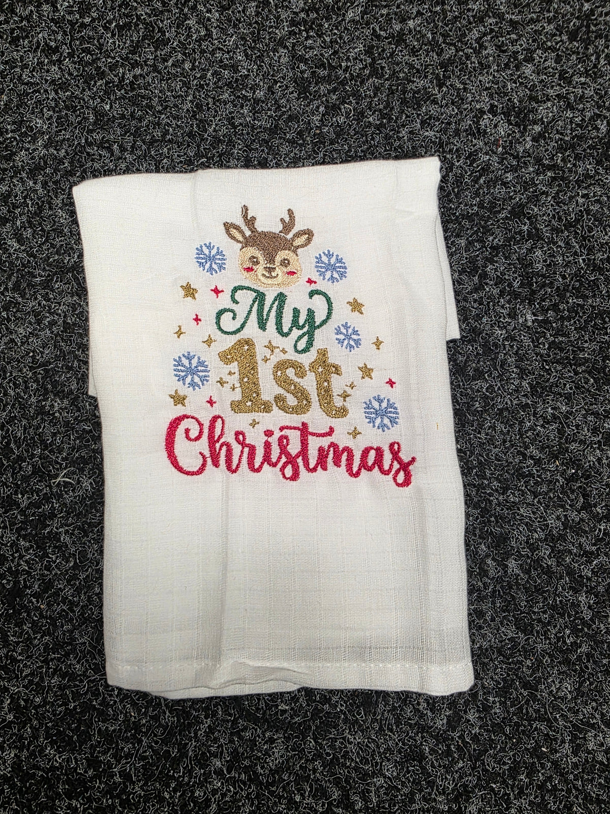 My 1st Christmas Baby Gift Set - Sleepsuit, Bib, Blanket & Muslin