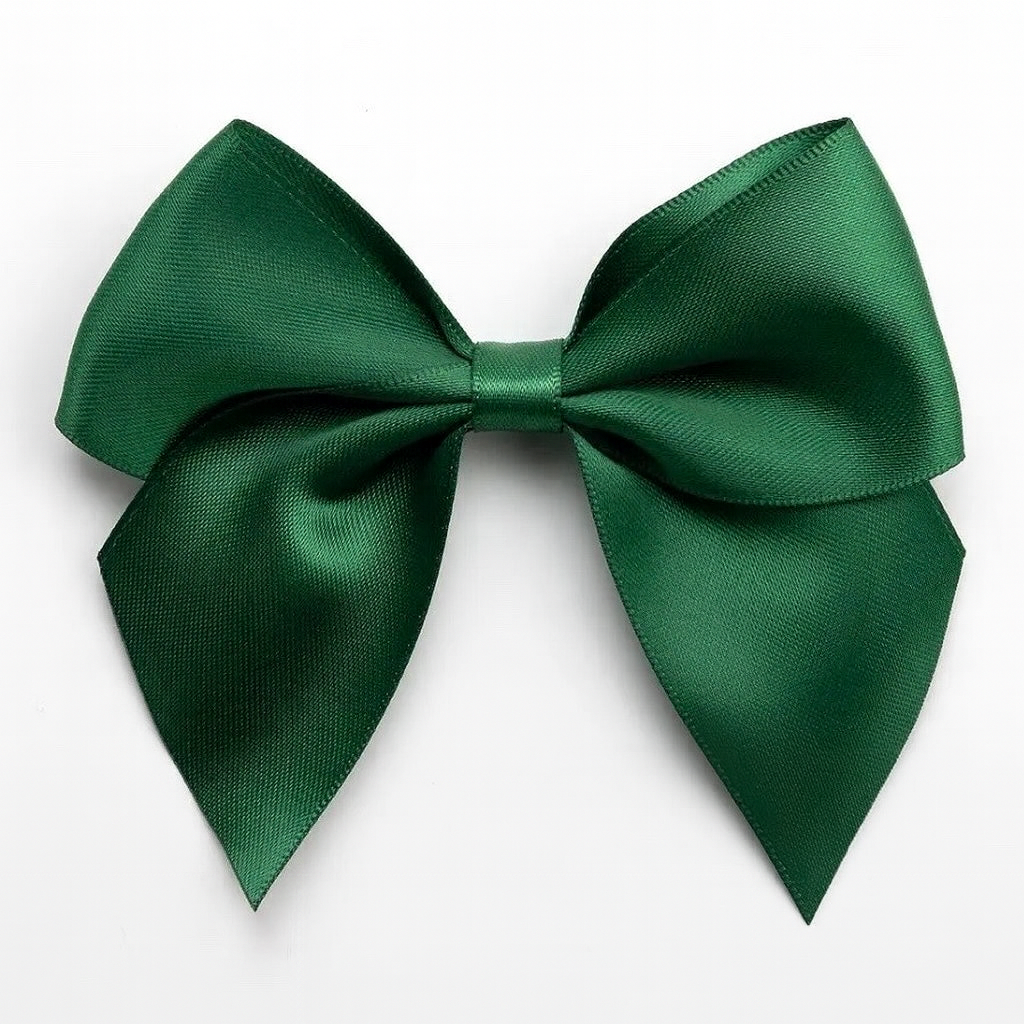 Bottle Green | 10cm Satin Ribbon Bow | Self Adhesive | 6 Pack