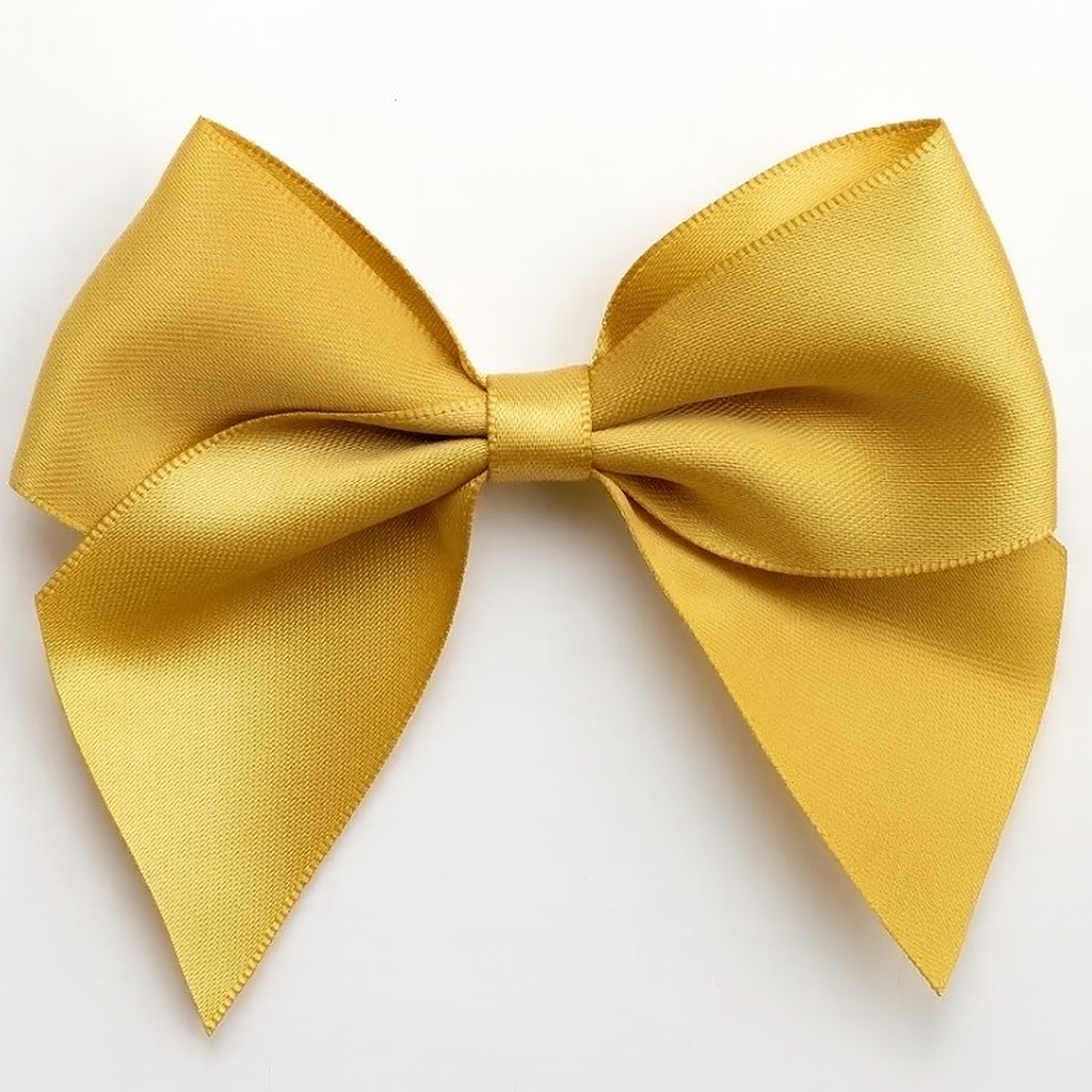 Gold | 10cm Satin Ribbon Bow | Self Adhesive | 6 Pack