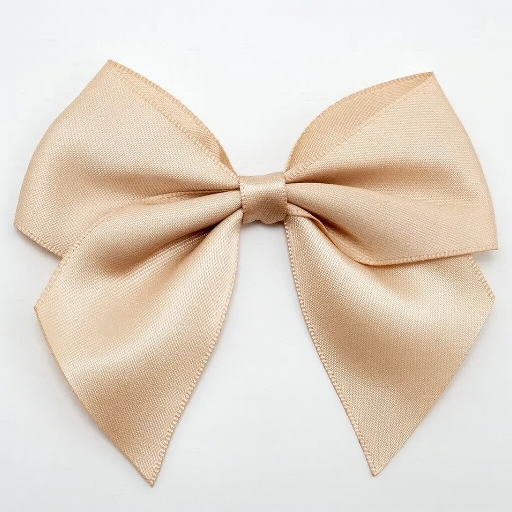 Champagne Gold | 10cm Satin Ribbon Bow | Self Adhesive | 6 Pack