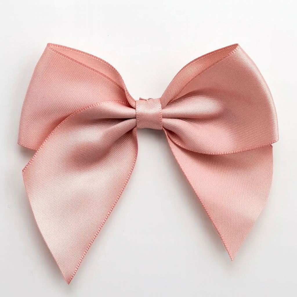 Rose Gold | 10cm Satin Ribbon Bow | Self Adhesive | 6 Pack