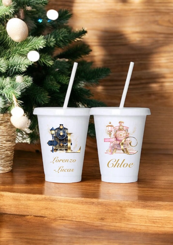 Personalised Polar Express Train 24oz cold cup
