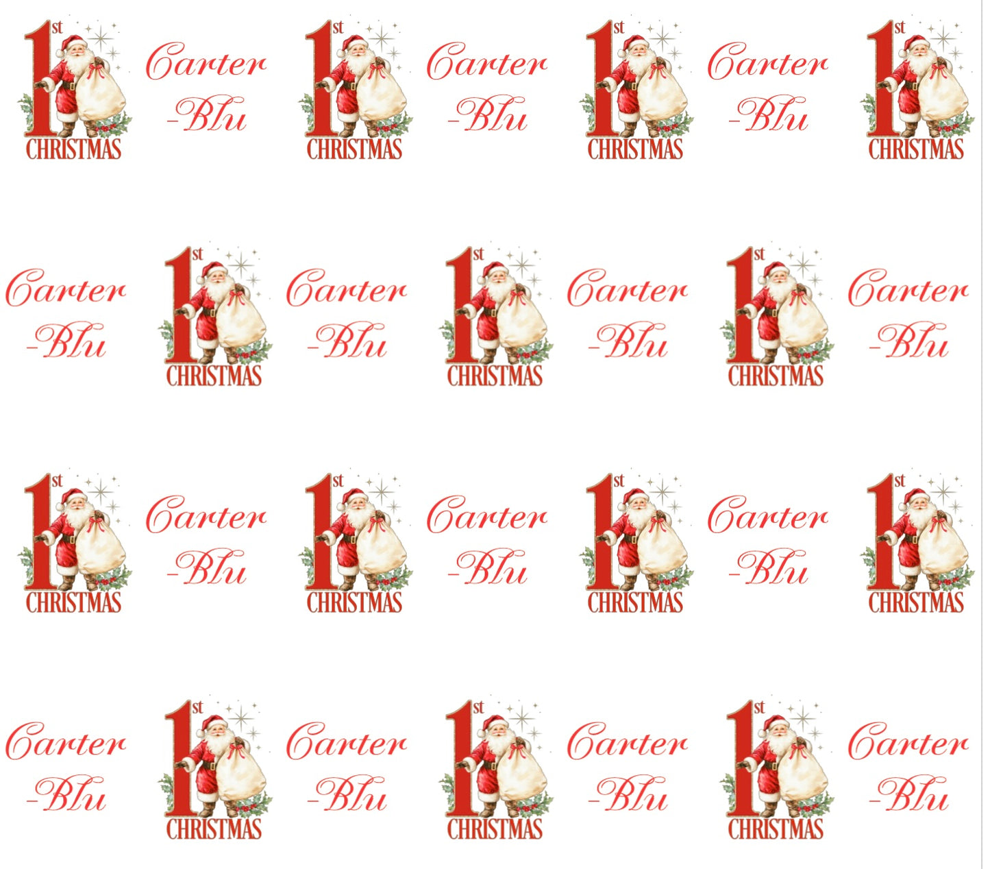 Personalised First Christmas Wrapping Paper
