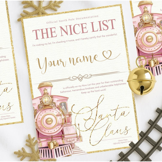 Personalised Nice List Certificate including envelope with wax stamp