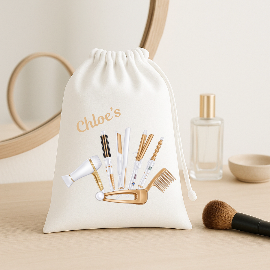 Personalised Hair Tools bag available in 2 sizes