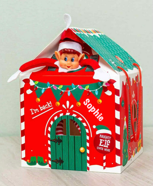 Personalised Elf House Gift Box – “I’m Back” Christmas Elf Return Box (excluding elf)