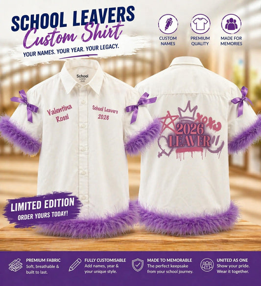 School Graduate Leavers Shirt purple