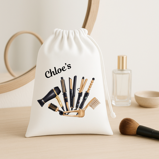 Personalised Hair Tools bag available in 2 sizes