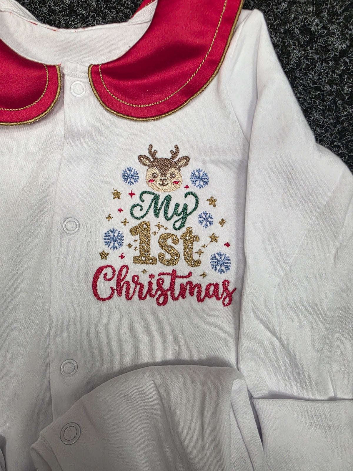 My 1st Christmas Baby Gift Set - Sleepsuit, Bib, Blanket & Muslin