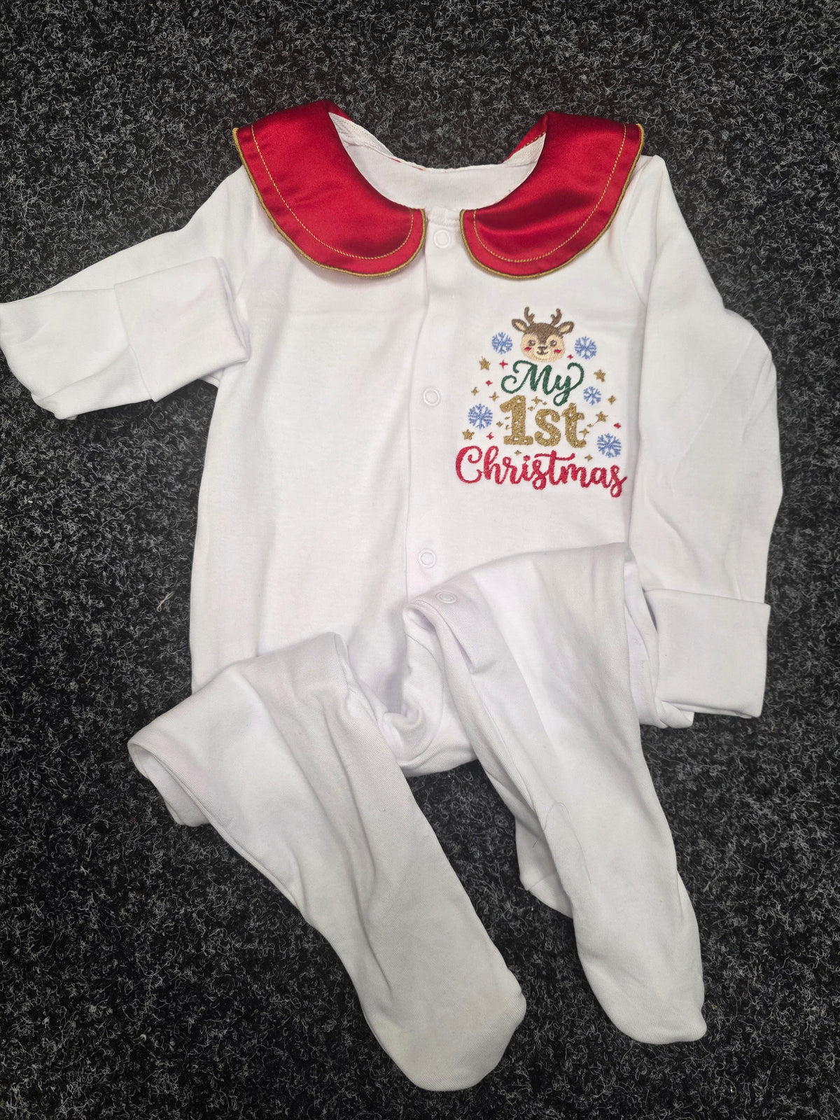 My 1st Christmas Baby Gift Set - Sleepsuit, Bib, Blanket & Muslin