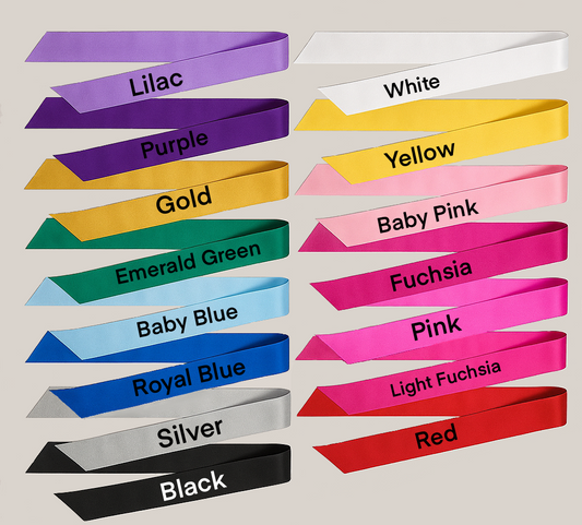 Custom Party Sashes – Personalised for Birthdays, Hen Dos, Baby Showers & More