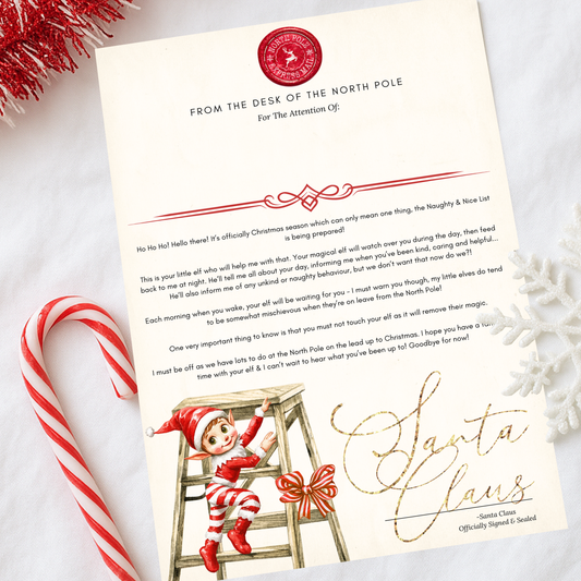 Personalised Elf on the Shelf Arrival Letter