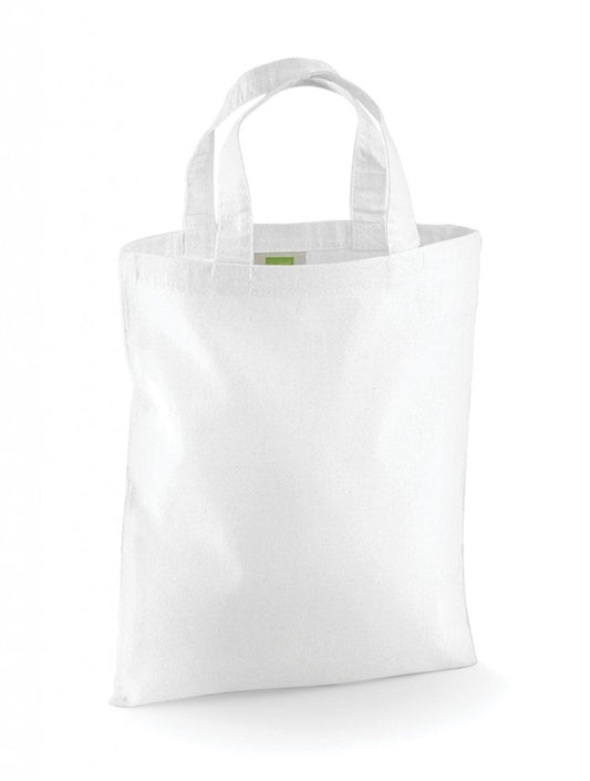 Mini Tote Bag in White Natural and Black