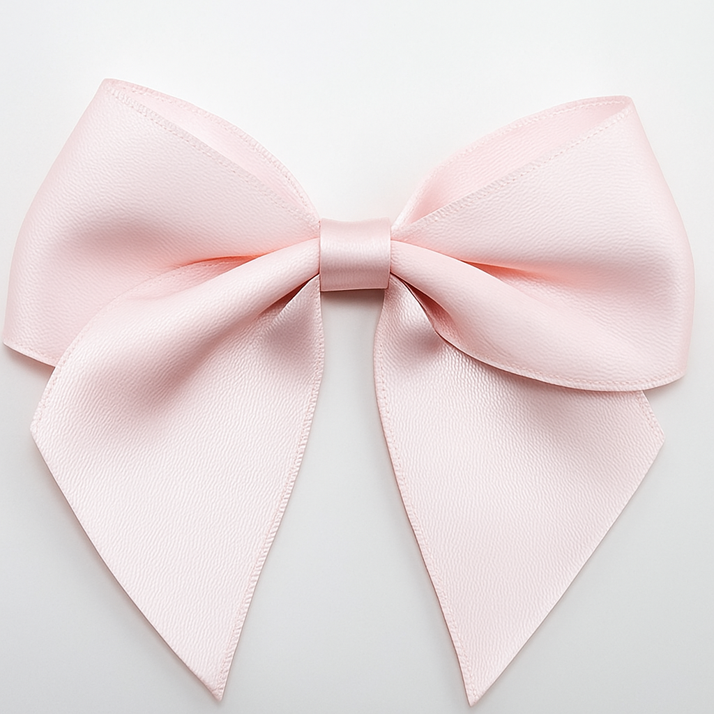 Blush Pink | 10cm Satin Ribbon Bow | Self Adhesive | 6 Pack