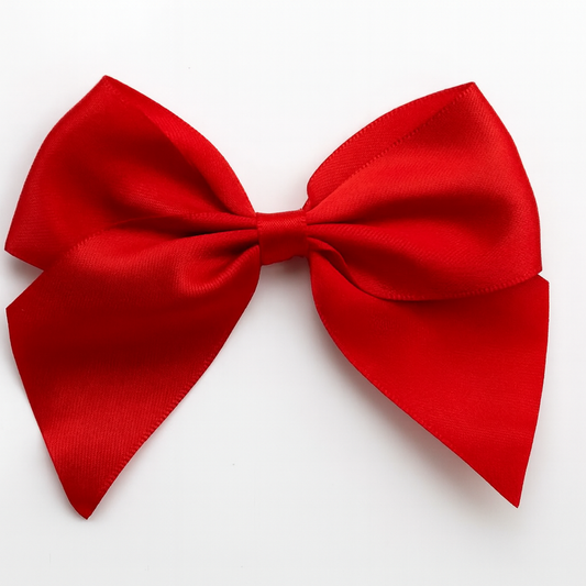 Red| 10cm Satin Ribbon Bow | Self Adhesive | 6 Pack