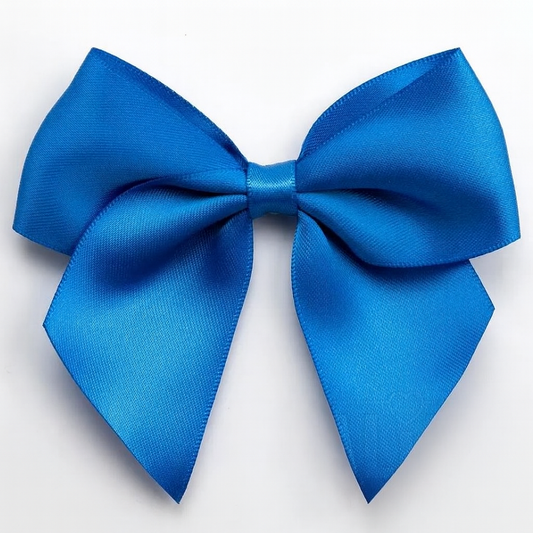 Royal Blue | 10cm Satin Ribbon Bow | Self Adhesive | 6 Pack