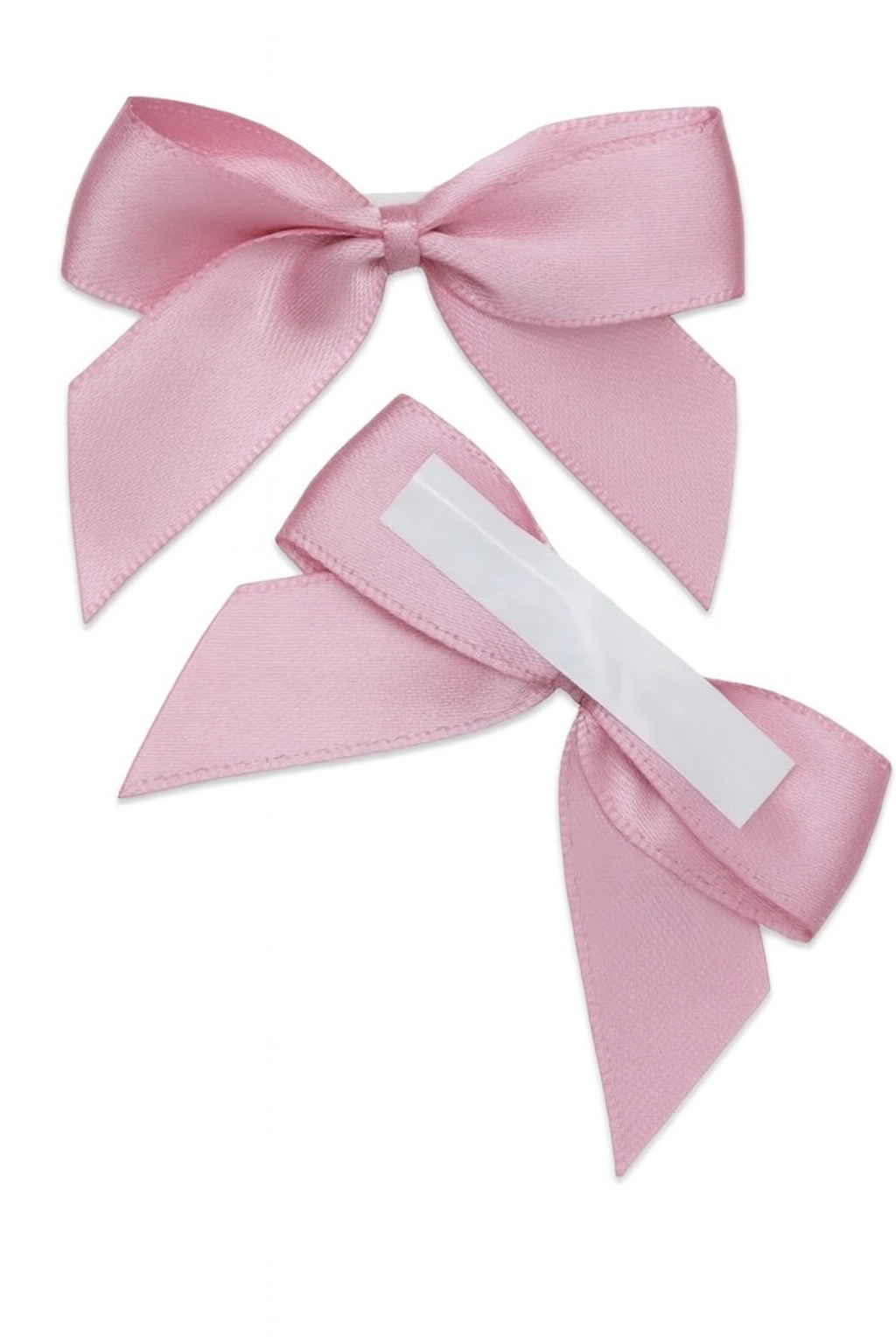 Antique Pink | 5cm Satin Ribbon Bow | Self Adhesive | 12 Pack