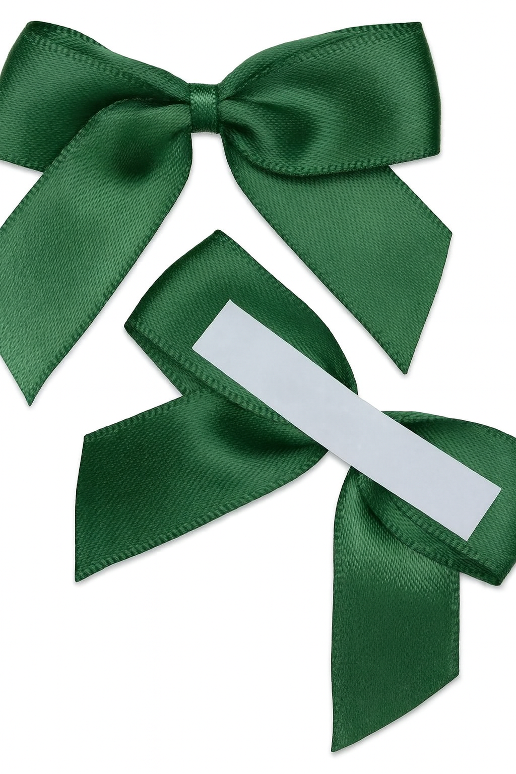 Bottle Green | 5cm Satin Ribbon Bow | Self Adhesive | 12 Pack