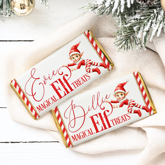 Elf on the Shelf Personalised chocolate bar wrapper