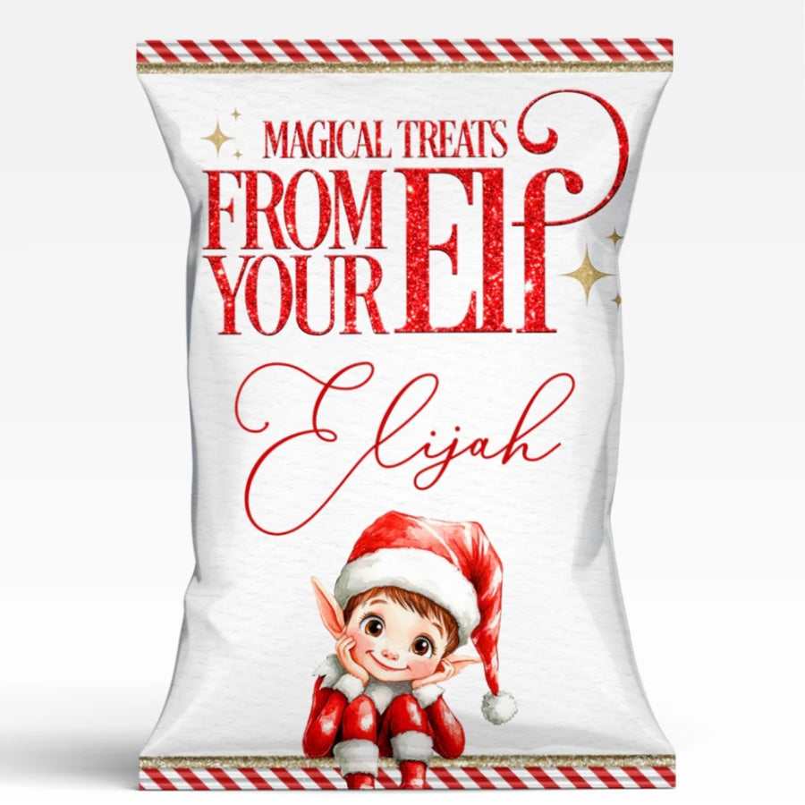 Elf on the shelf Personalised ready to fill treat packet