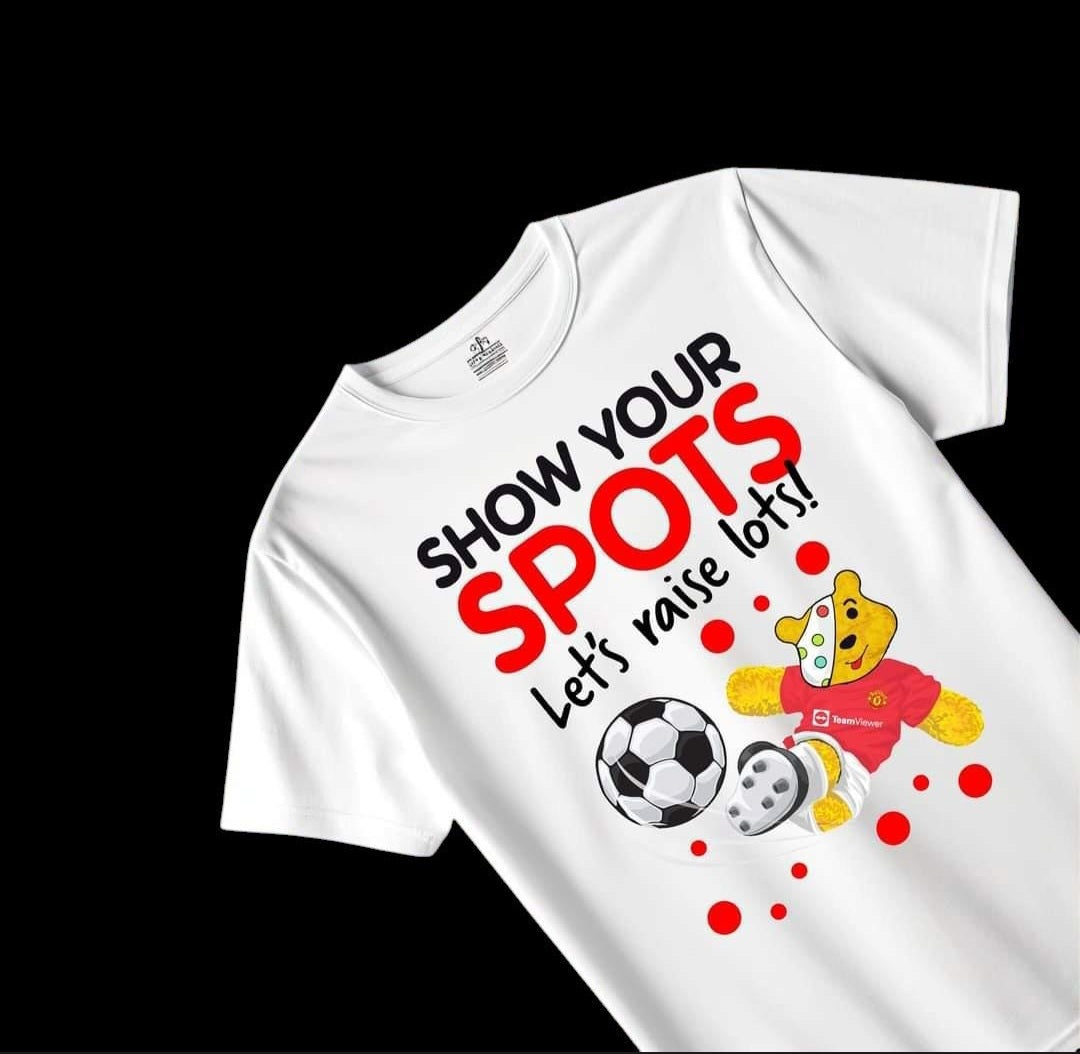 Personalised Children in need Manchester United bear
