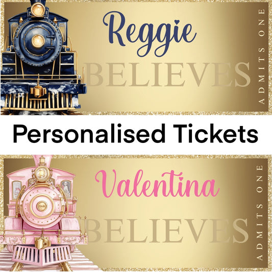 Personalised Believe Golden Ticket
