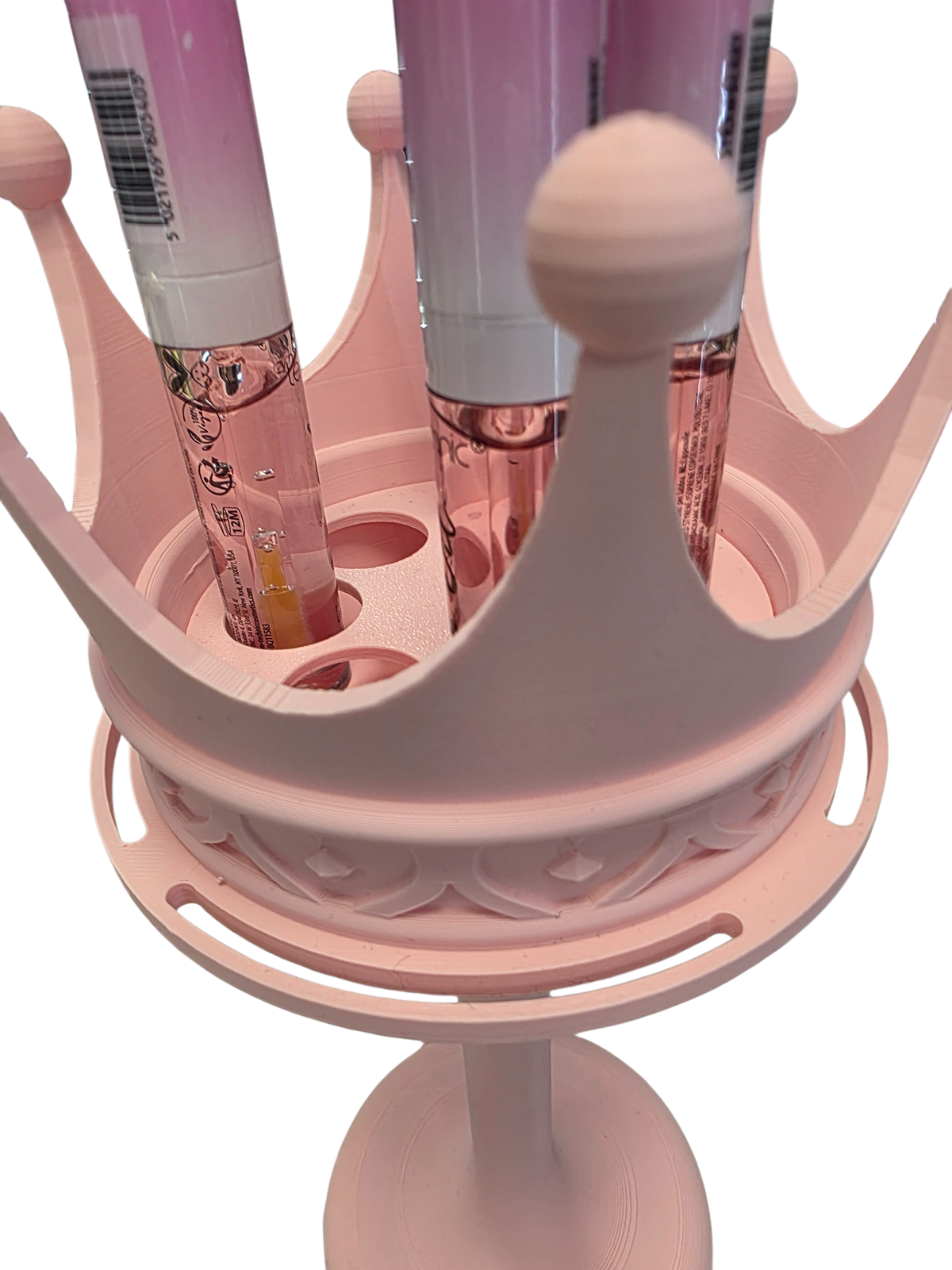 Pink Crown Lipstick Holder – 3D Printed Dressing Table Organiser