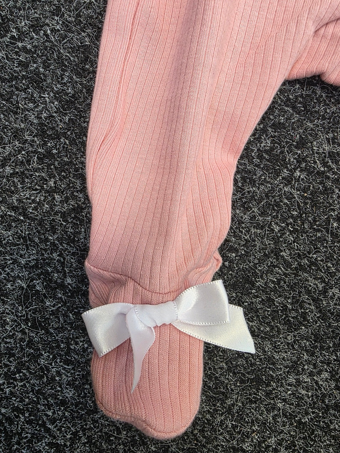 Pink baby girl ruffle romper photo 4