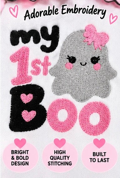 My 1st Boo embroidery detail