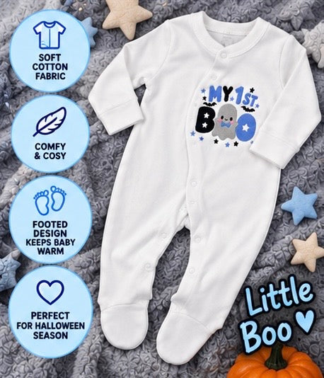 My 1st Boo baby sleepsuit