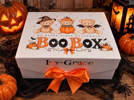 Personalised My Beary First Halloween Boo Box